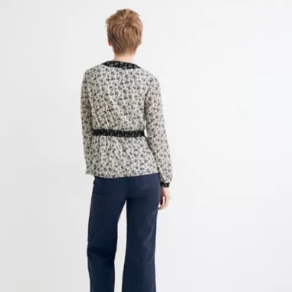 {MADEWELL} NWOT Floral Peasant Blouse - Picture 2 of 5